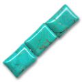 Turquoise reconstitu� 20x15 mm x4