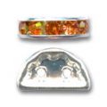 Rondelle Demi-Lune 14x8 mm argent�e Topaz x1