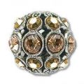 Ronde filigrann�e 13 mm  Light Col Topaz/Aurum x1
