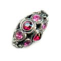 Olive filigrann�e 13x6 mm Ruby/Rose x1