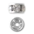 Rondelles Strass 2,5 mm argent� Crystal  x4