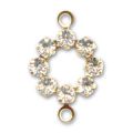 Intercalaire circle serti dor� 1028 2.3 mm Crystal  x1