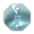Octogone 6404 14 mm deux trous Aquamarine x1