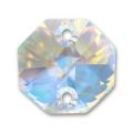 Octogone 6404 12 mm deux trous Crystal AB x1