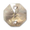 Octogone 6404 14 mm deux trous Crystal Golden Shadow x1