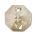 Octogone 6401  8 mm un trou Crystal Golden Shadow x1