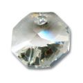 Octogone 6401  8 mm un trou Crystal Silver Shade x1