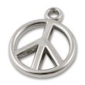 Breloques Peace CCB 19 mm Rhodi� x 10