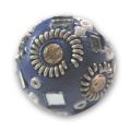 Perle ronde incrust�e de strass 20 mm Blue