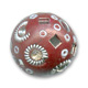 Perle ronde incrust�e de strass 20 mm Marron