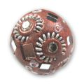 Perle ronde incrust�e de strass 20 mm Copper