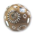 Perle ronde incrust�e de strass 20 mm Gold