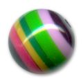 Ronde ray�e 12 mm Multicolor x1