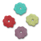 Suede flowers 19mm mix x25