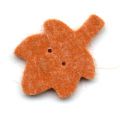Feuille en feutrine 37x25 mm orange x1