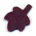 Feuille en feutrine 37x25 mm prune x1