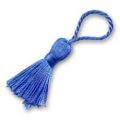 Pompon textile 33 mm Bleu x1