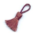 Pompon textile 30 mm brun x1