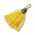 Pompon textile 30 mm Jaune x1