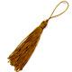Pompon textile 10 cm marron clair x1