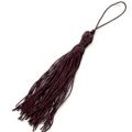 Pompon textile 11 cm noir x1