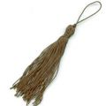 Pompon textile 10 cm olive x1
