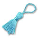 Pompon textile 33 mm turquoise x1