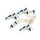 Rocaille Toho 15/0 TO15R2100 - Milky White Silver Lined