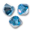 Toupies 4 mm Aquamarine Comet Argent Light x50