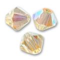 Toupies 3 mm Crystal AB Golden Shadow x50