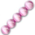 Oeil de chat 8 mm rose clair x10