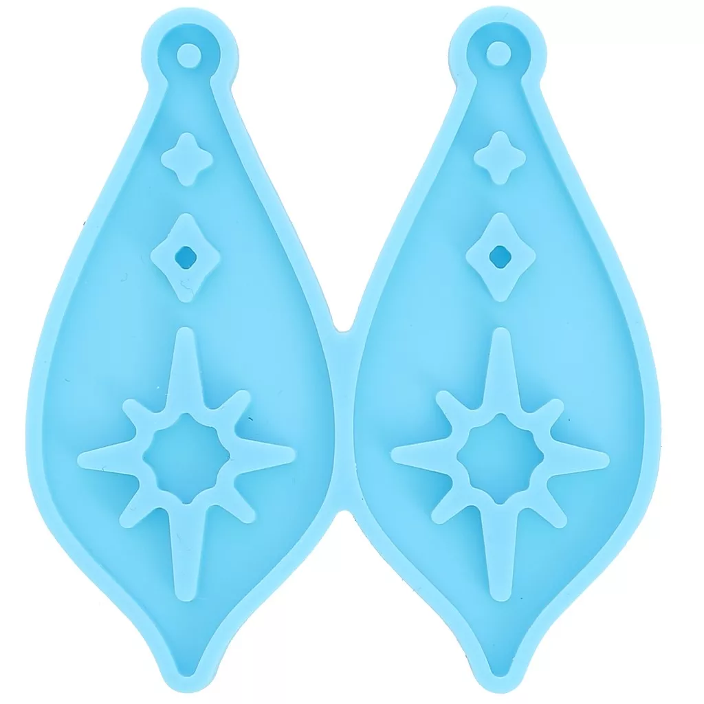 Moule Silicone Pour Bijoux Résine - Forme Cœur, étoile, Fleur - Pour Boucles D'oreilles, Pendentifs