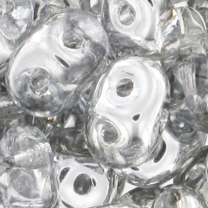 SuperDuo 2,5x5 mm Crystal Argent x10g