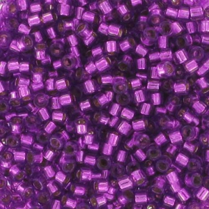 Miyuki Delica 11/0 DB1345 - Dyed Silver Lined Magenta x8g
