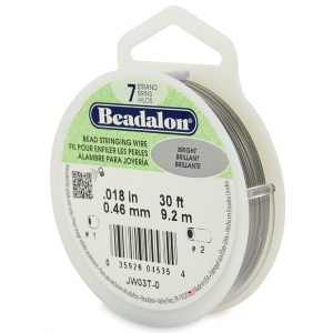 Fil Cablé 7 brins 0.46 mm - Beadalon - Acier x9,2 m