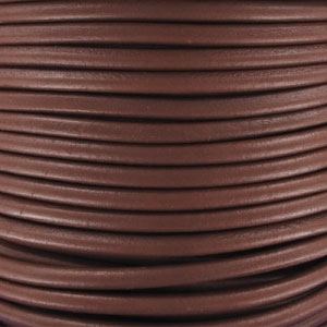 Cordon cuir européen 4 mm - Chocolat x1m