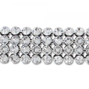 PureCrystal Crystal Mesh Hotfix 40001 4 rangs 11 mm Crystal x5cm