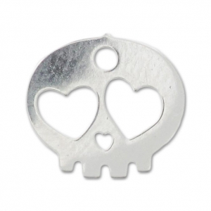 Breloque tête de mort 10 mm en Argent 925 x1