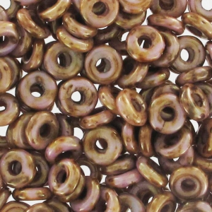 O Bead 4 mm Lila Gold Luster x5g