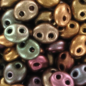Twin beads 2.5x5 mm Metallic Iris Satin x20g