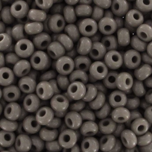 Perles rocailles Preciosa 9/0 2.5 mm - Gris Opaque x20g