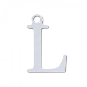 Breloque lettre L - 15 mm en Argent 925 x1