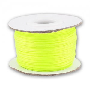 Fil de jade / Fil nylon tressé 0.8 mm Jaune Fluo x50 m