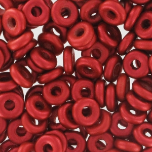 O Bead 4 mm Red Metallic Mat x5g