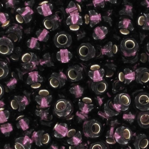 Preciosa Perles rocailles 11/0 2 mm - Amethyst Silver Lined x20g