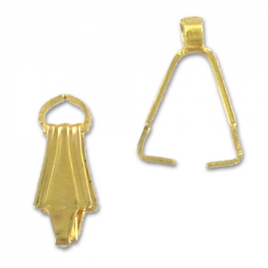 Bélières 10 mm doré à l'or fin x5