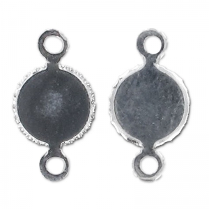 Serti intercalaire pour cab fond plat 5 mm argente HQ x1