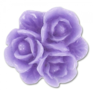 Cabochon rose en résine s 16 mm Violet x1