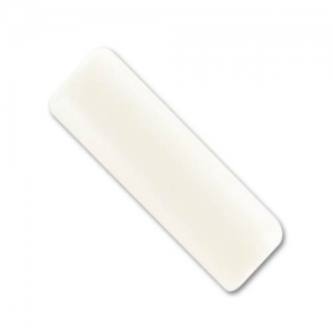 Perles cylindres décorés 25x9 mm Blanc x5