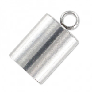 Embouts cylindriques pour cordon 7 mm en Acier inox x4